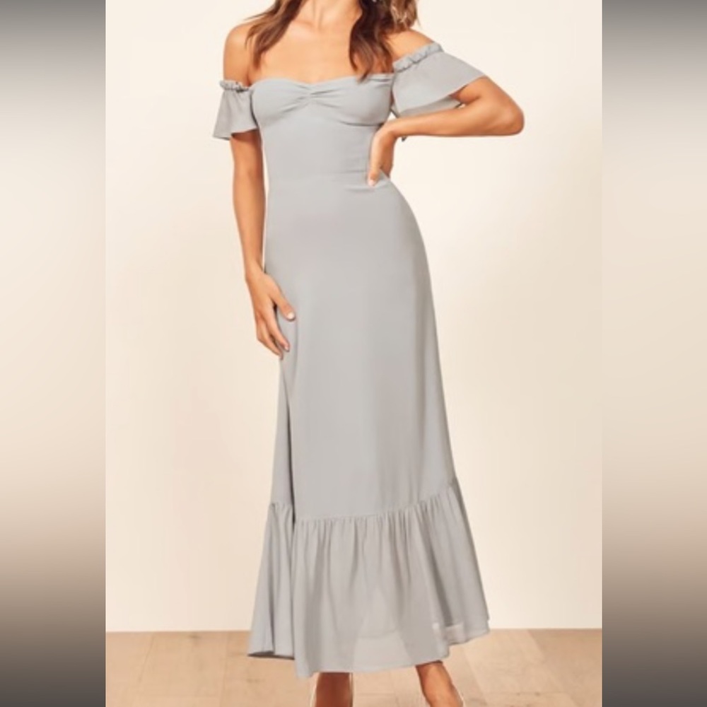 Reformation Butterfly Dress - Fog (Size 4)